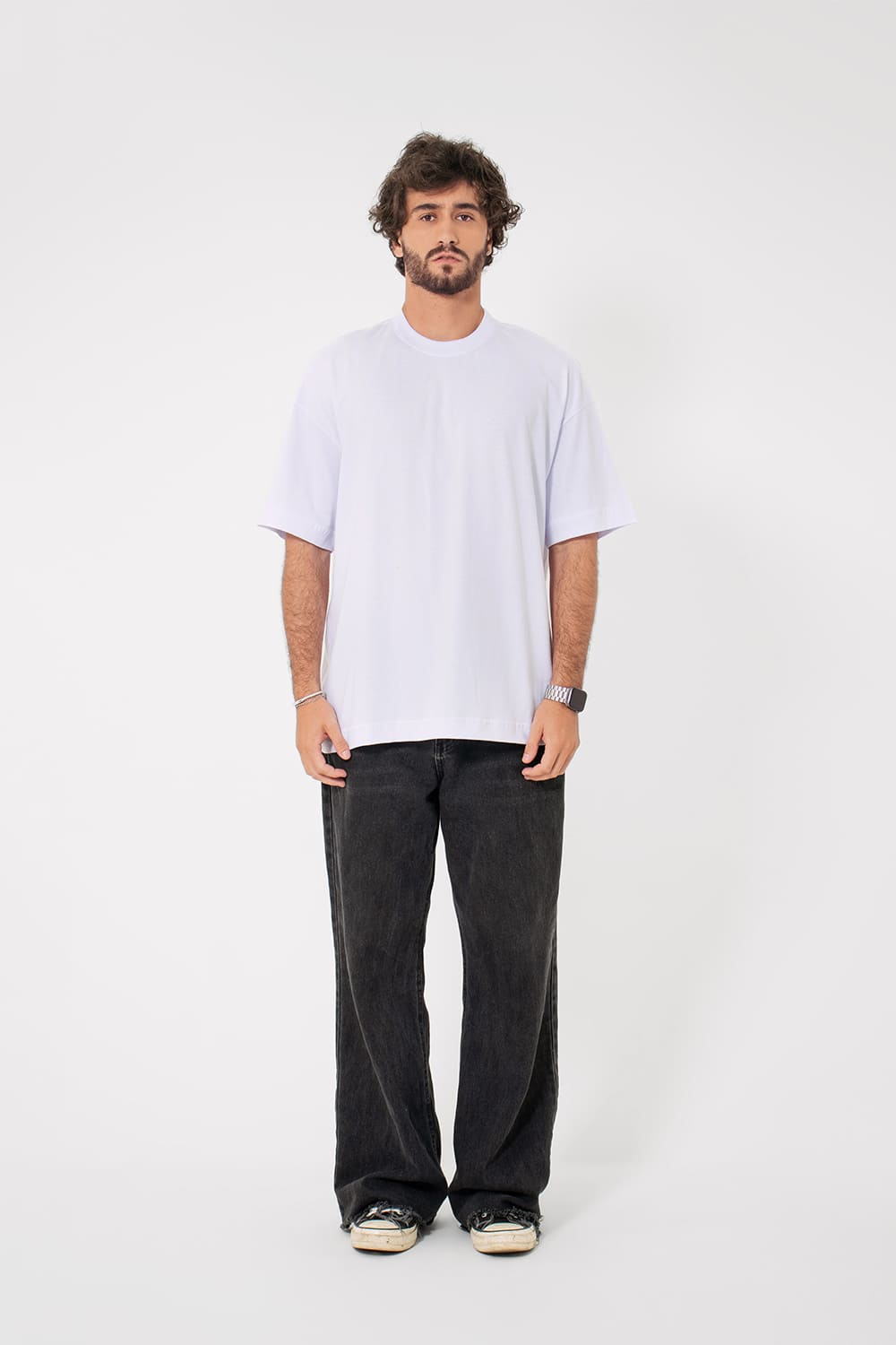 Camiseta Basic oversized - branca