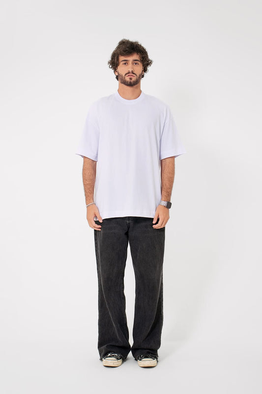Camiseta Basic oversized - branca