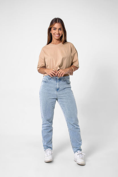 Cropped feminino basic streetwear - Bege