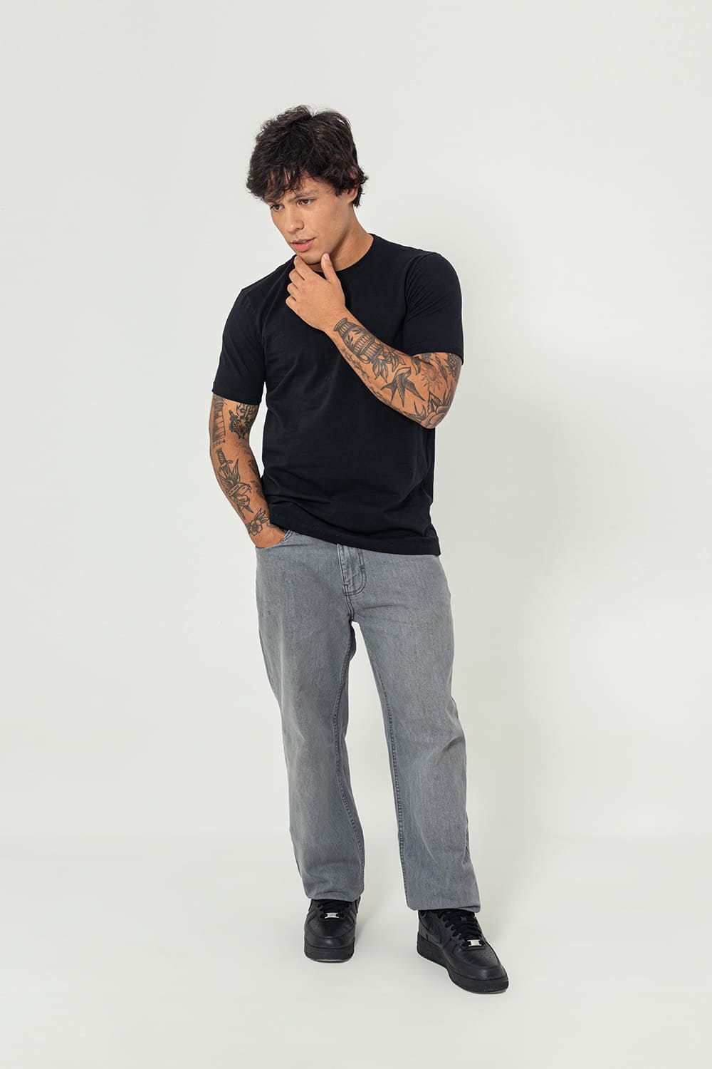 Camiseta Slim Cotton - preto