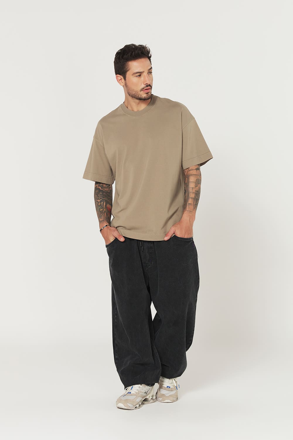 Camiseta Heavy Oversized - Bege