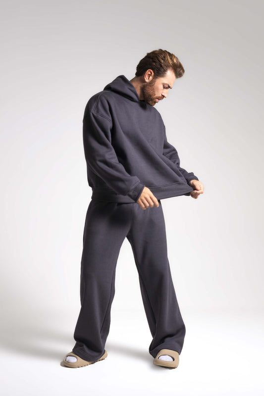 Moletom Oversized Boxy Premium 3 Cabos - Chumbo