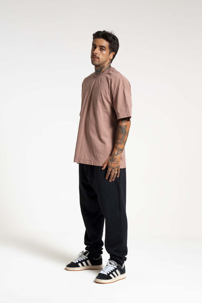 Camiseta Heavy oversized - mocha mousse