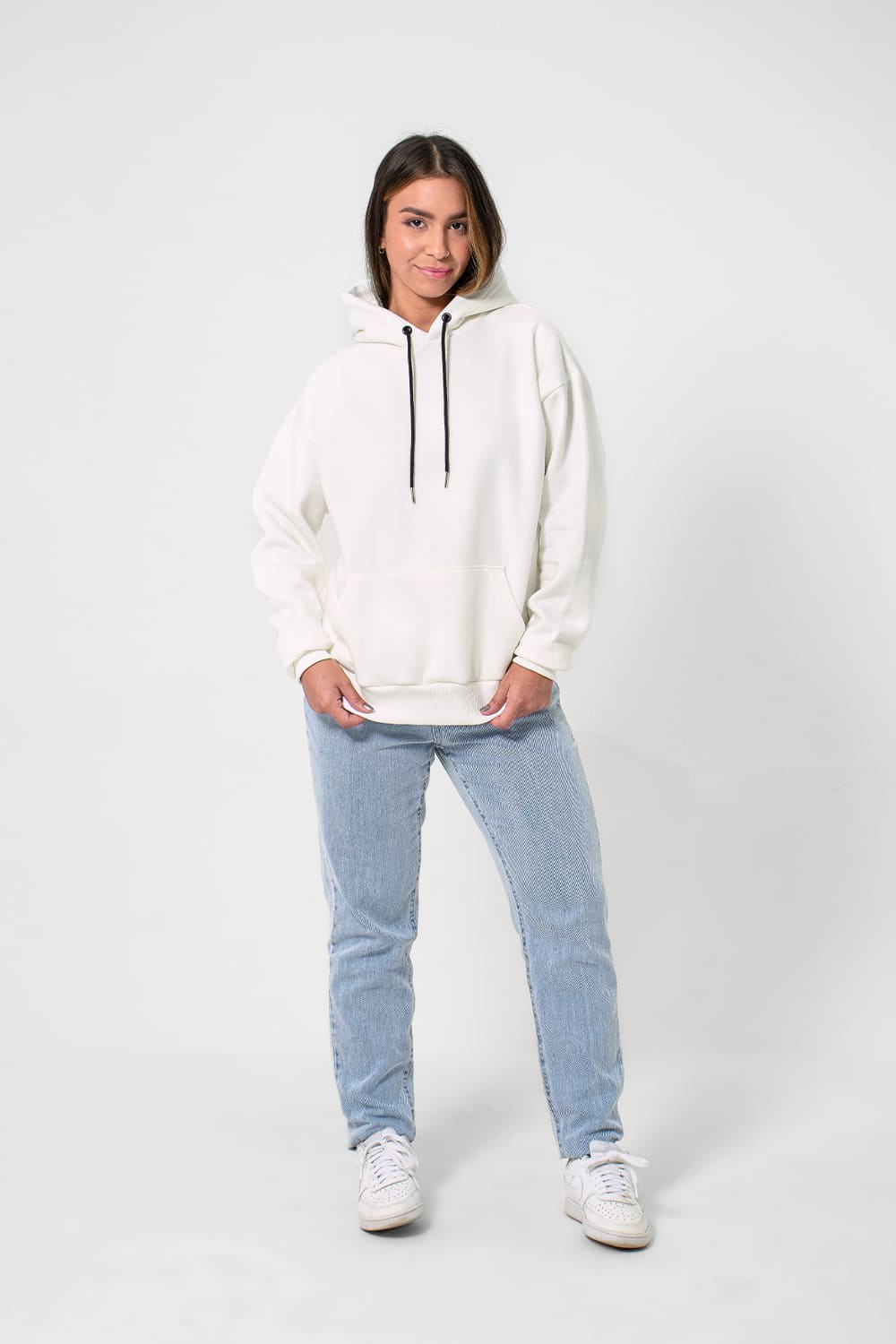 Moletom Canguru 3 Cabos - off white