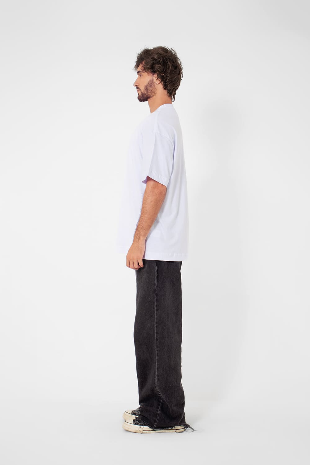 Camiseta Basic oversized - branca