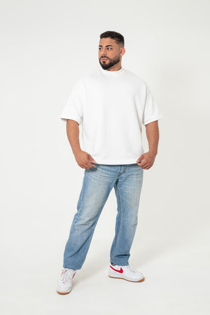 Camiseta Oversized Moletom - off white