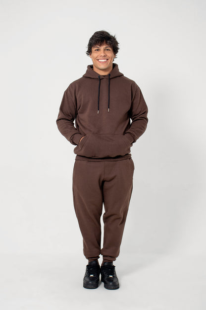 Moletom canguru 3 cabos - marrom