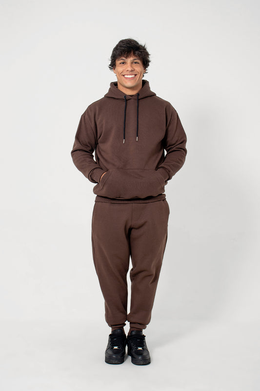 Moletom canguru 3 cabos - marrom