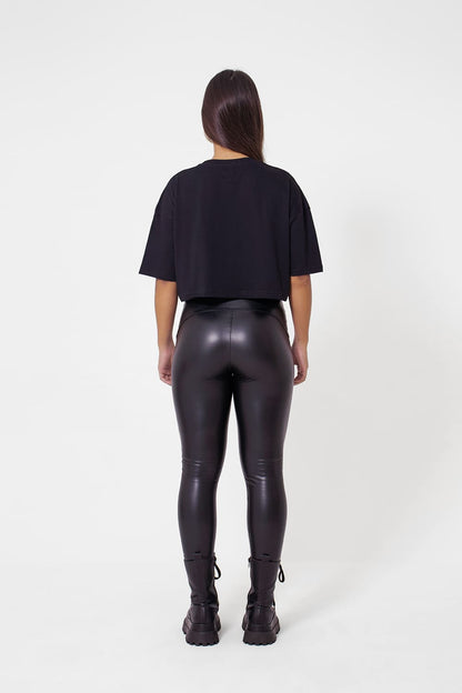 Cropped feminino basic streetwear - preto