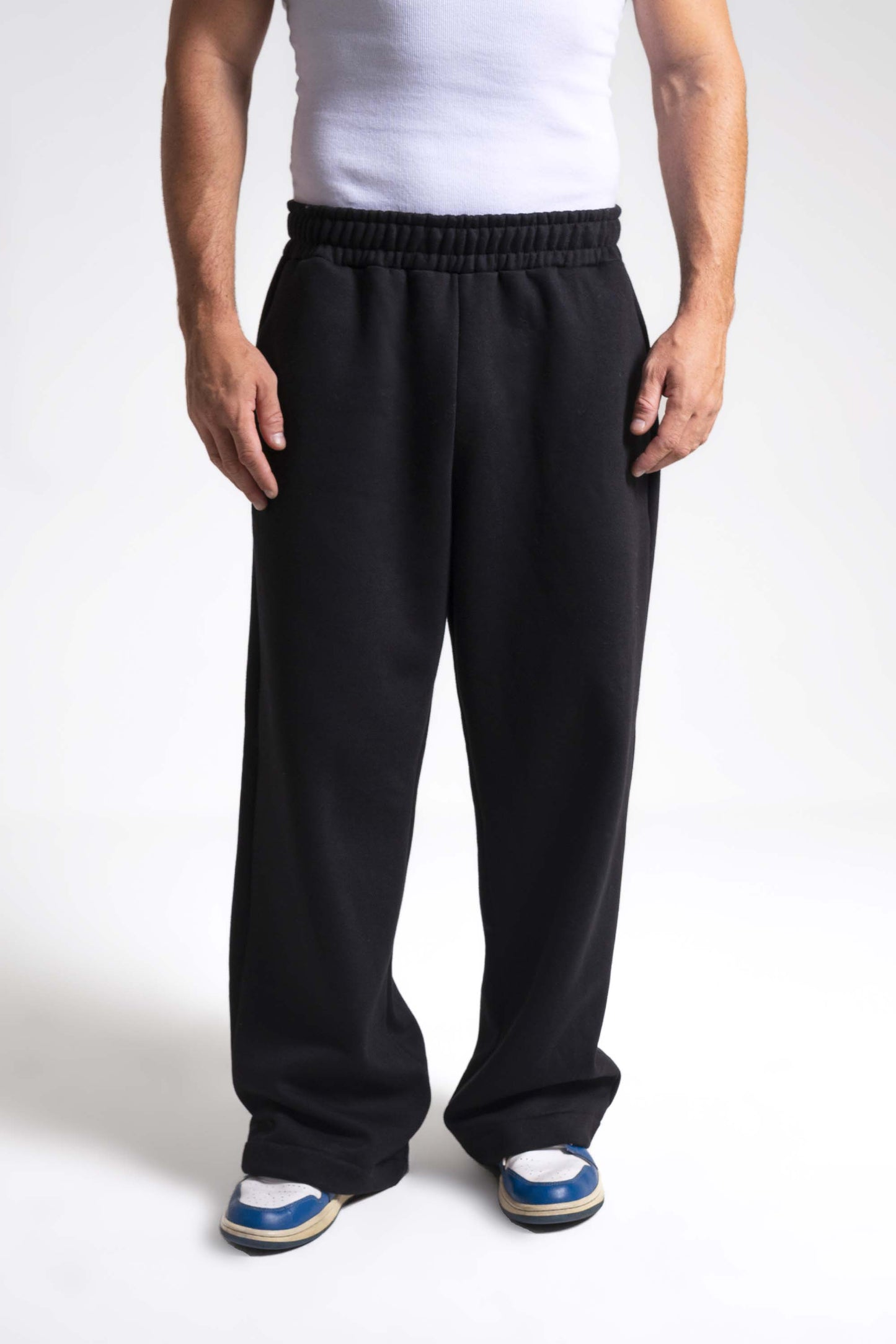 Calça Moletom Oversized Premium 3 Cabos - Preto