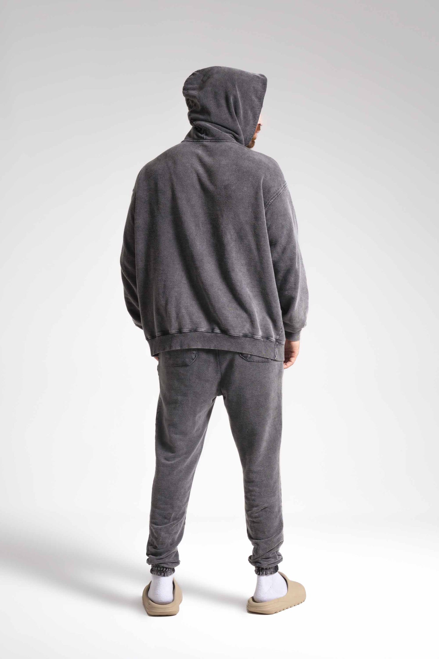 Conjunto Agasalho Moletinho Oversized - Preto Marmorizado