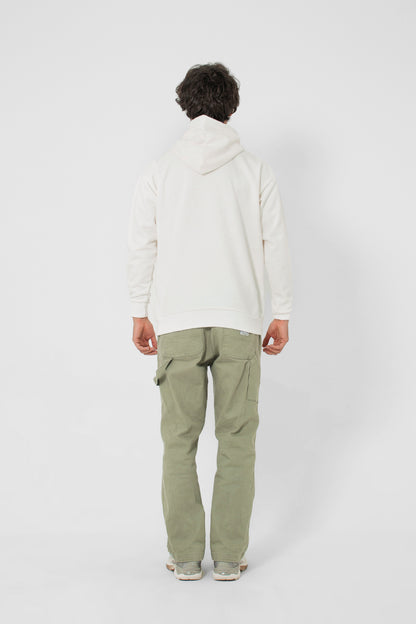 Moletom canguru 2 cabos - off withe