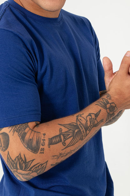 Camiseta slim Cotton - azul marinho
