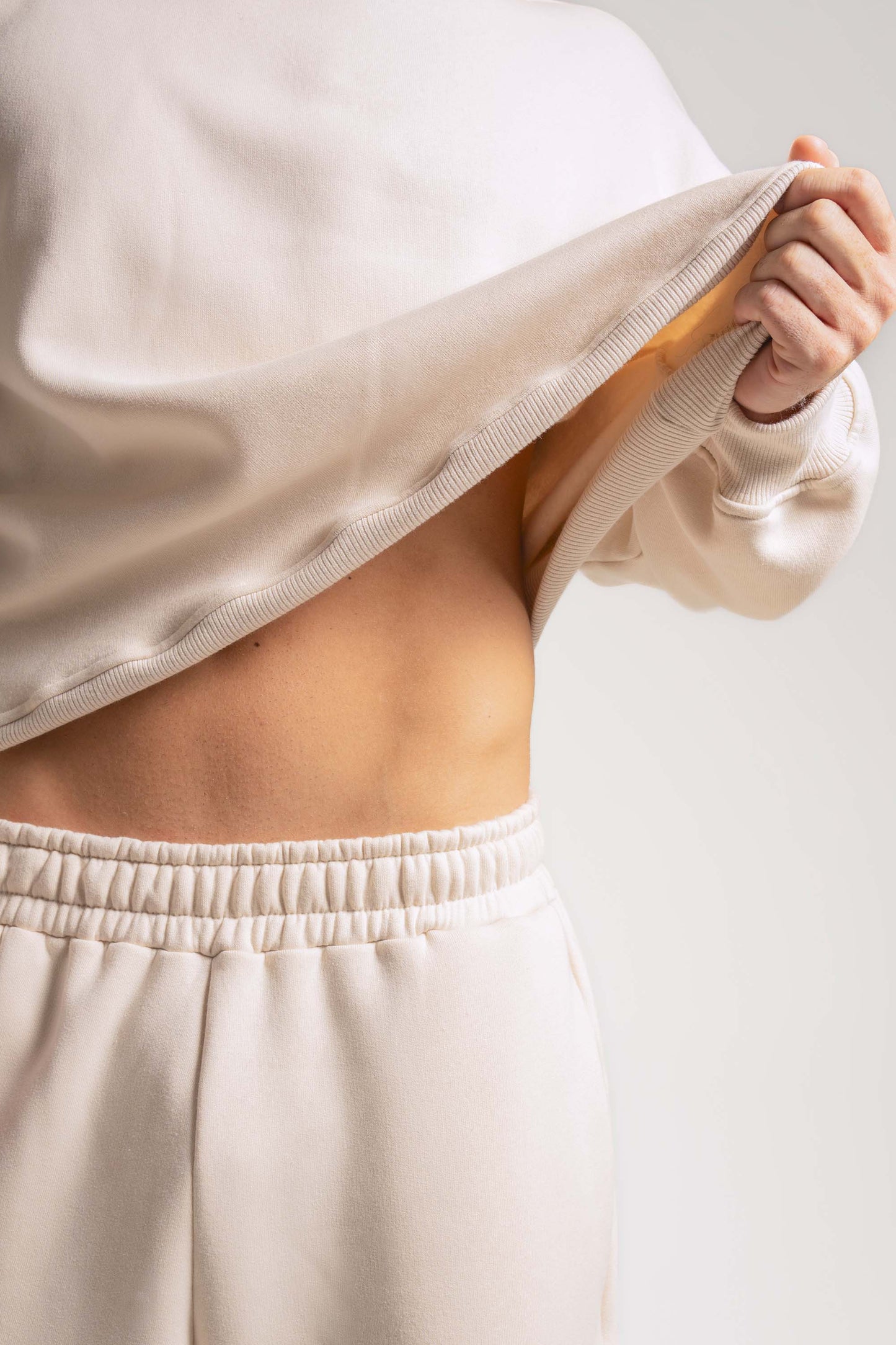 Conjunto moletom Heavy Boxy Oversized - creme
