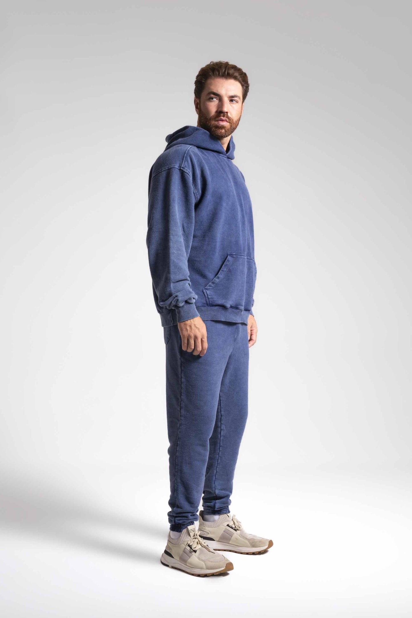 Conjunto Agasalho Moletinho Oversized - Azul Marmorizado