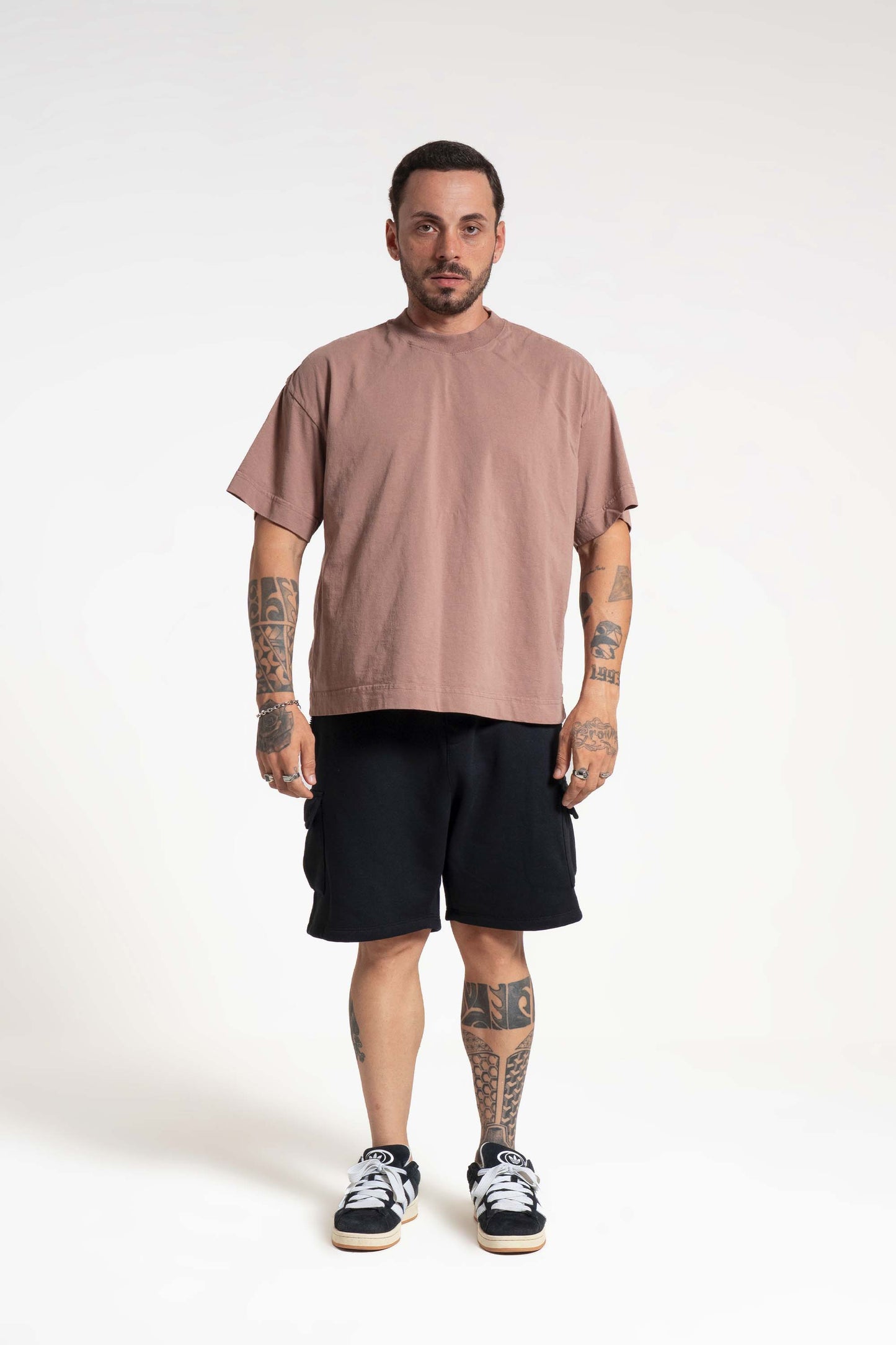 Camiseta heavy oversized boxy - mocha mousse