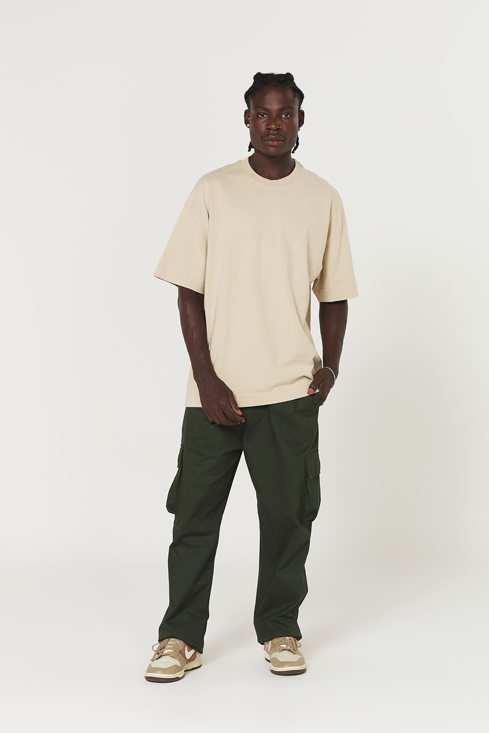 Camiseta Heavy Oversized - areia
