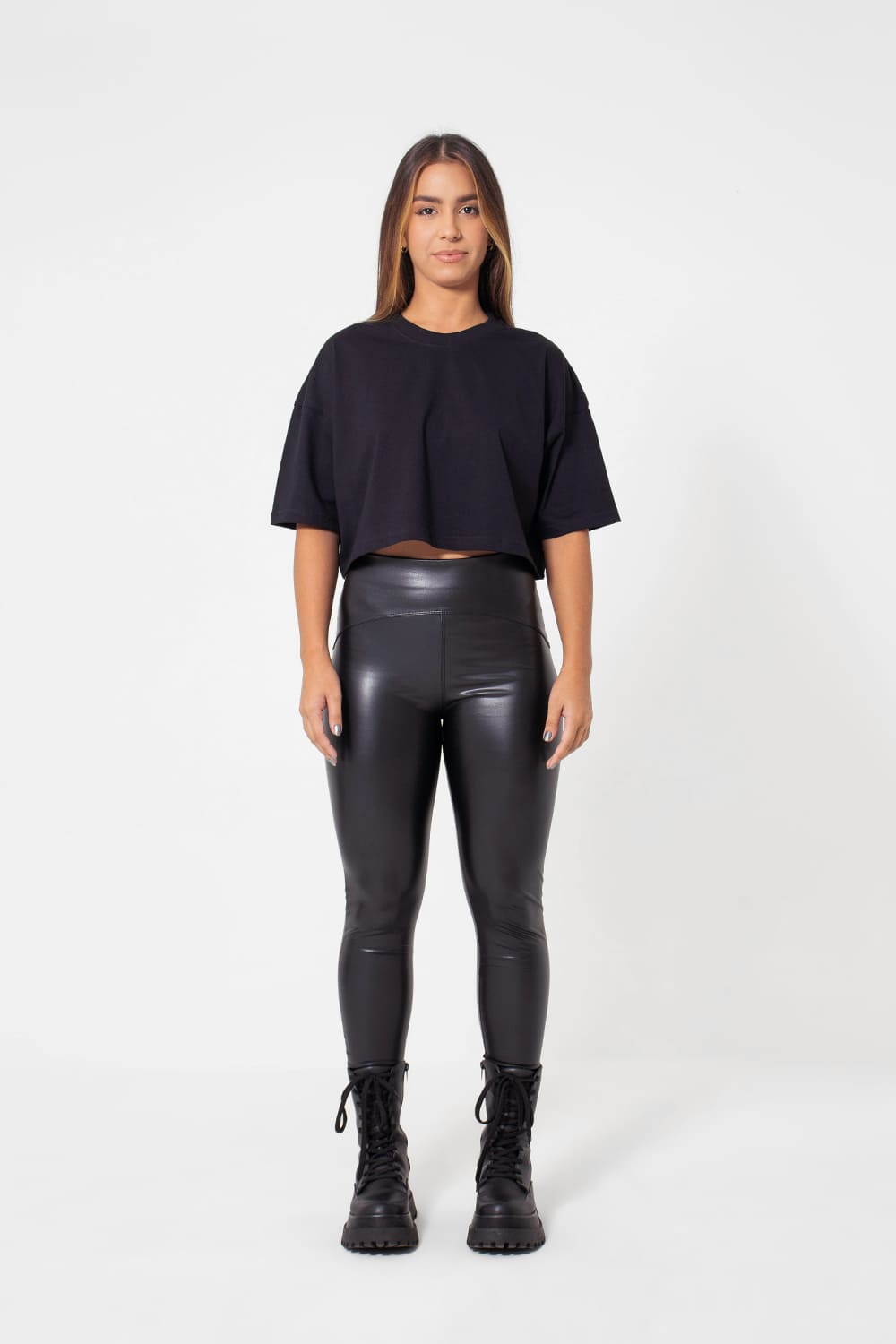 Cropped feminino basic streetwear - preto