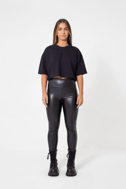 Cropped feminino basic streetwear - preto