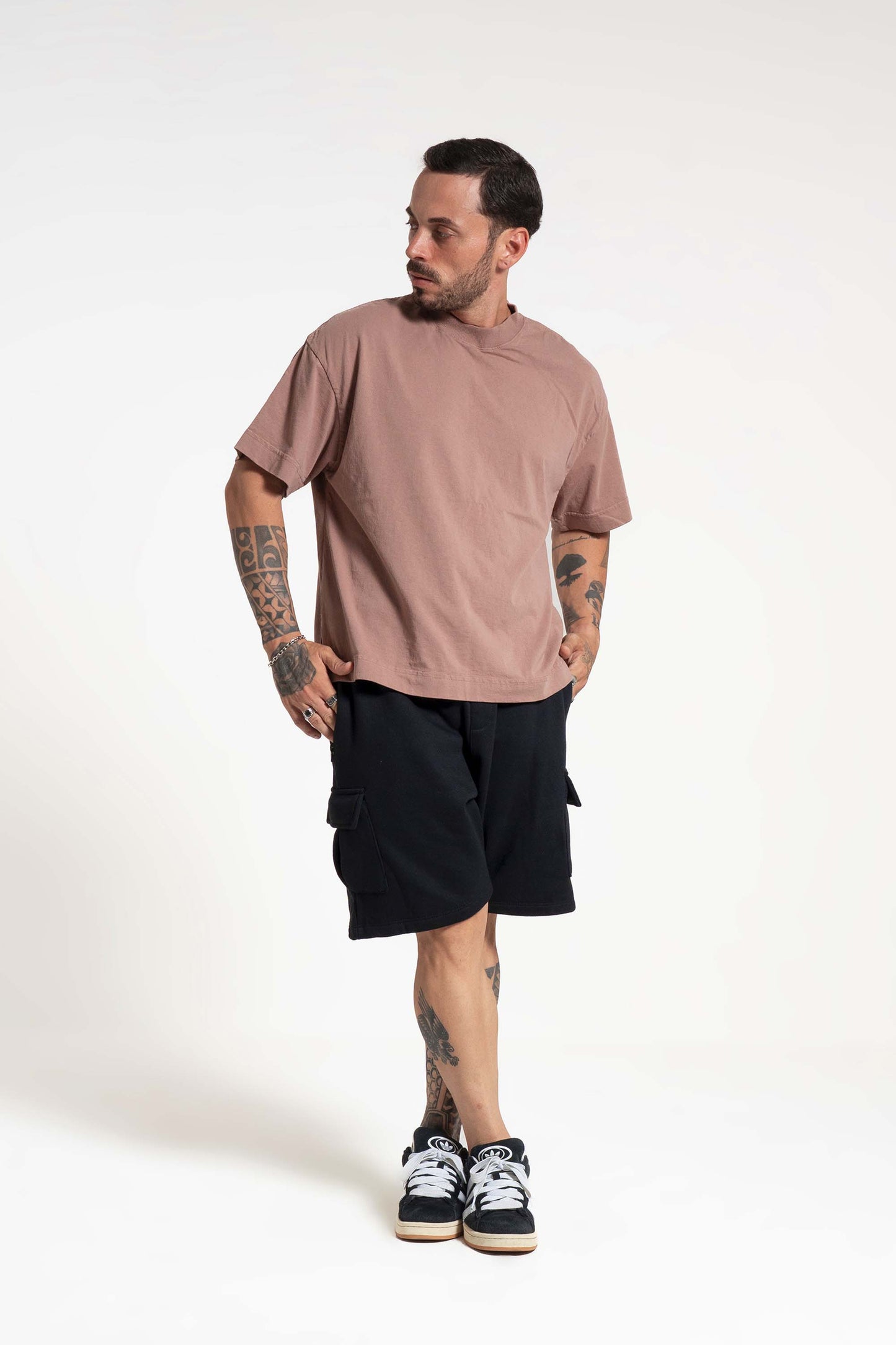 Camiseta heavy oversized boxy - mocha mousse