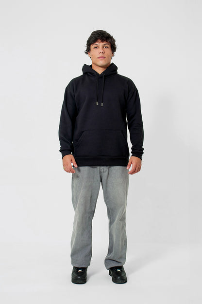 Moletom canguru 2 cabos - preto