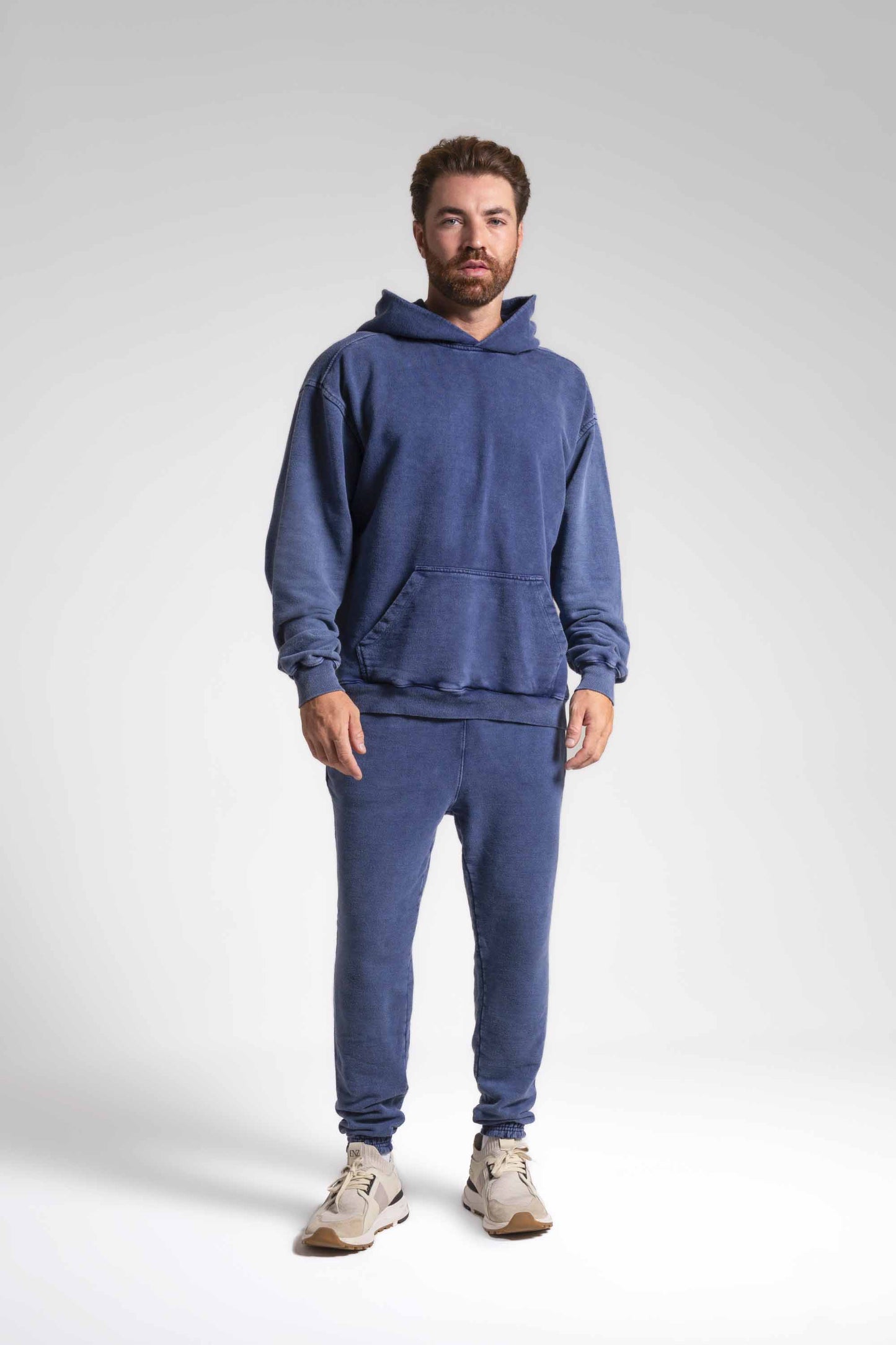 Conjunto Agasalho Moletinho Oversized - Azul Marmorizado