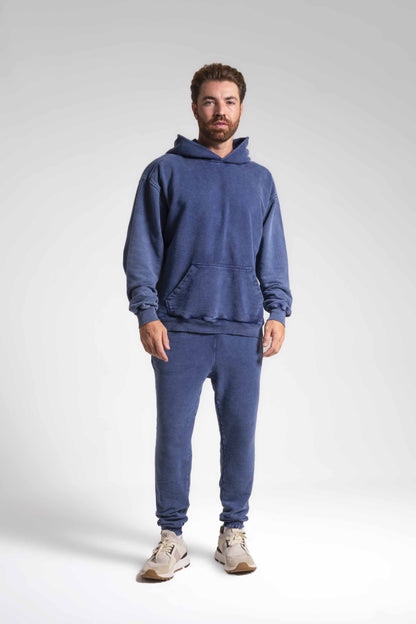 Conjunto Agasalho Moletinho Oversized - Azul Marmorizado