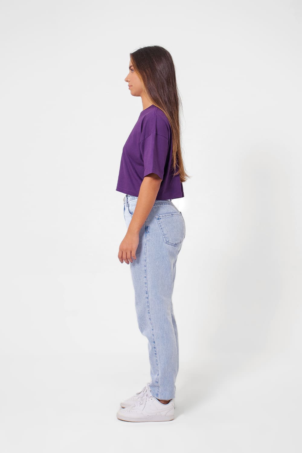 Cropped Feminino Basic Streetwear - roxo