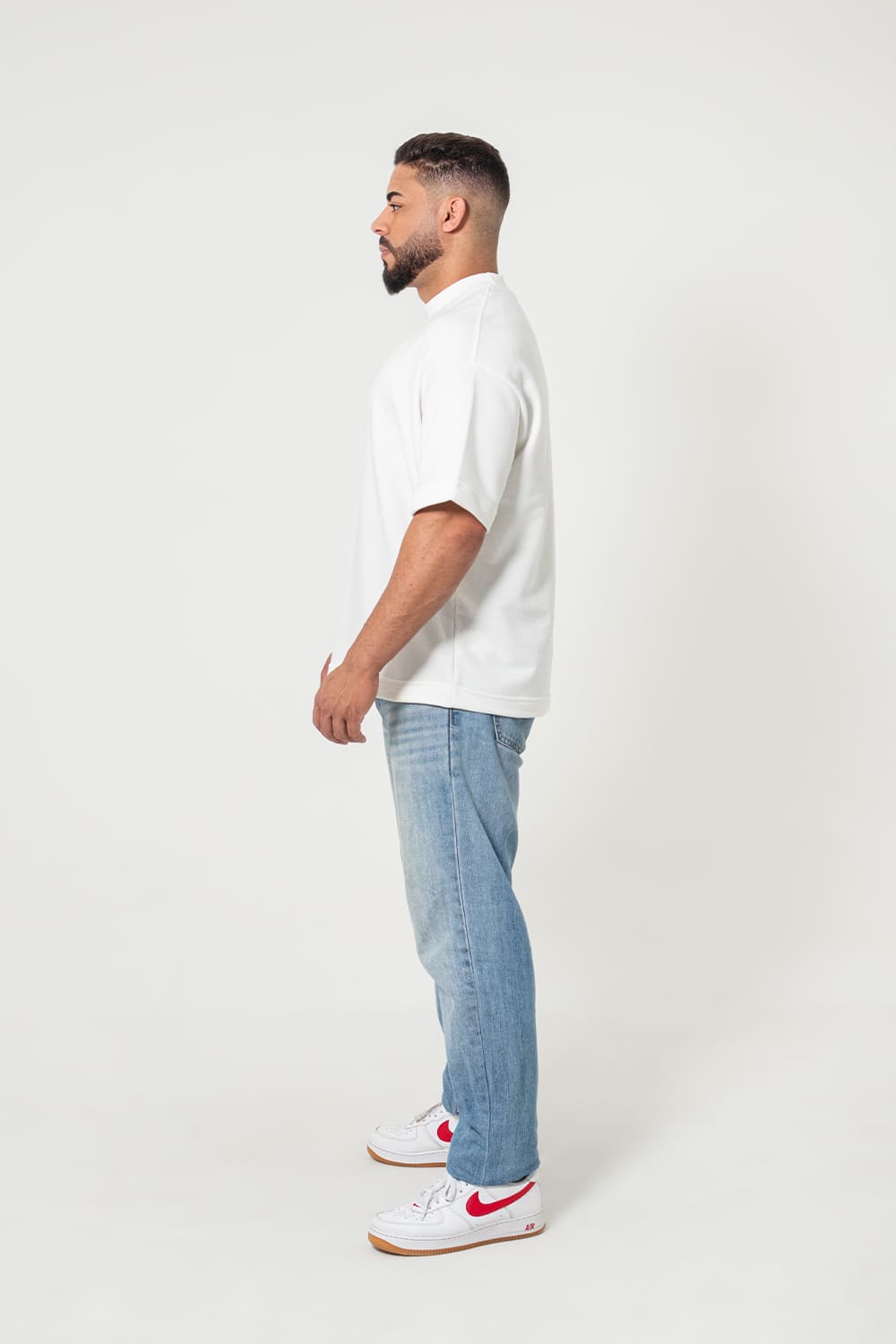 Camiseta Oversized Moletom - off white
