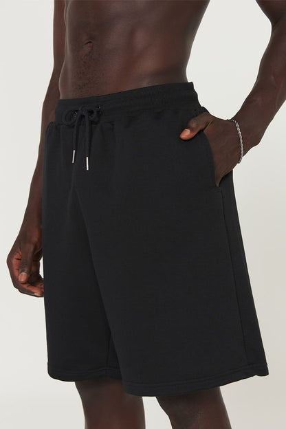 Bermuda Moletom Streetwear - Preto