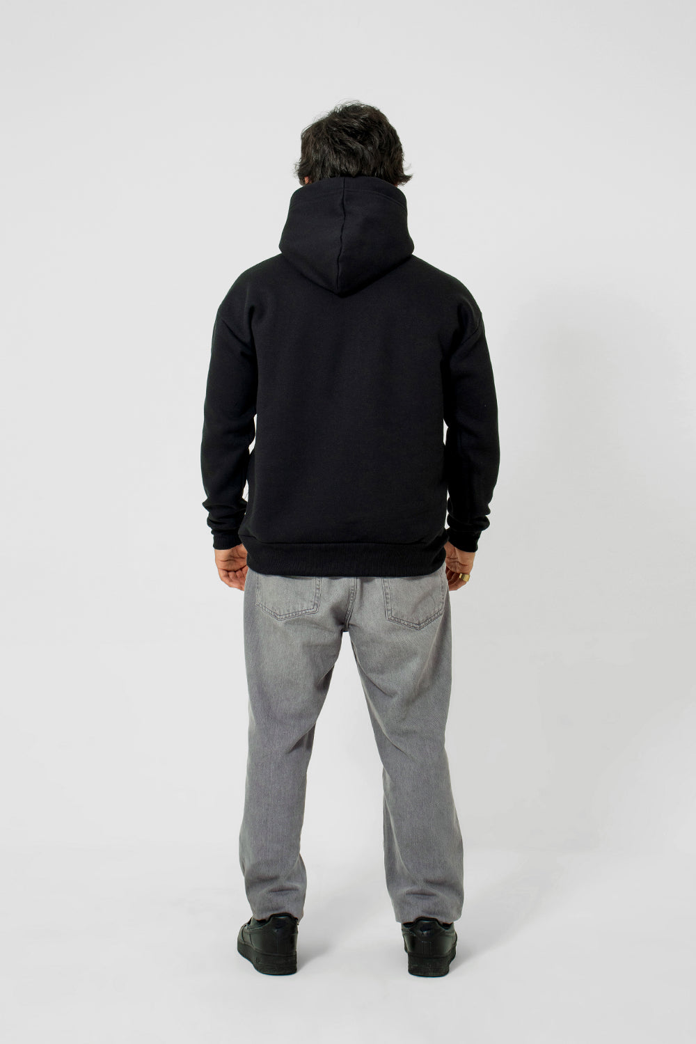 Moletom canguru 2 cabos - preto