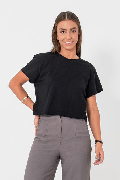 Cropped regular - preto