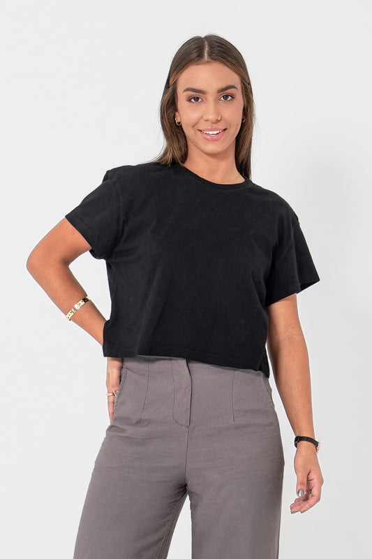 Cropped regular - preto
