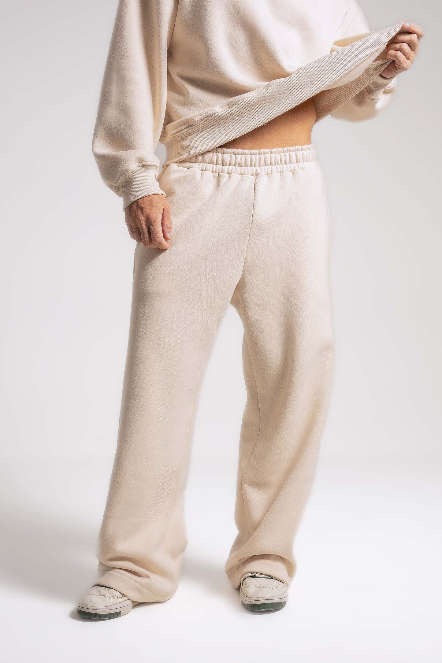 Conjunto moletom Heavy Boxy Oversized - creme