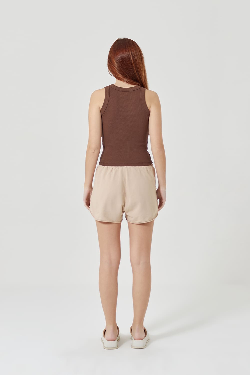 Regata canelada feminina - marrom