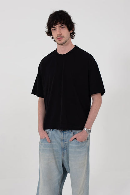 Camiseta heavy oversized boxy - preta