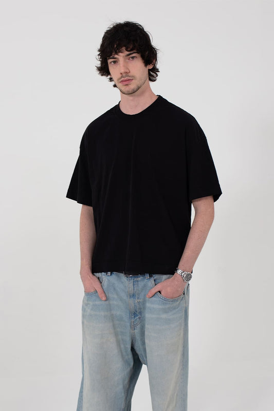 Camiseta heavy oversized boxy - preta