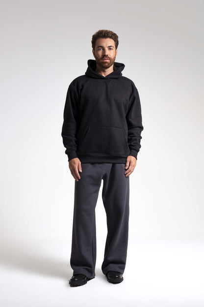 Moletom canguru 3 cabos - preto