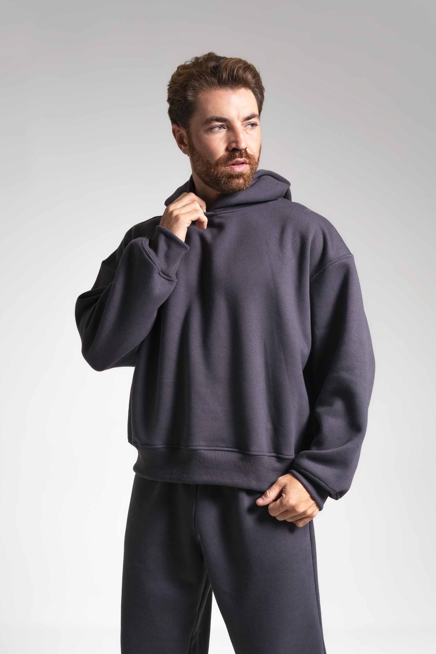 Moletom Oversized Boxy Premium 3 Cabos - Chumbo