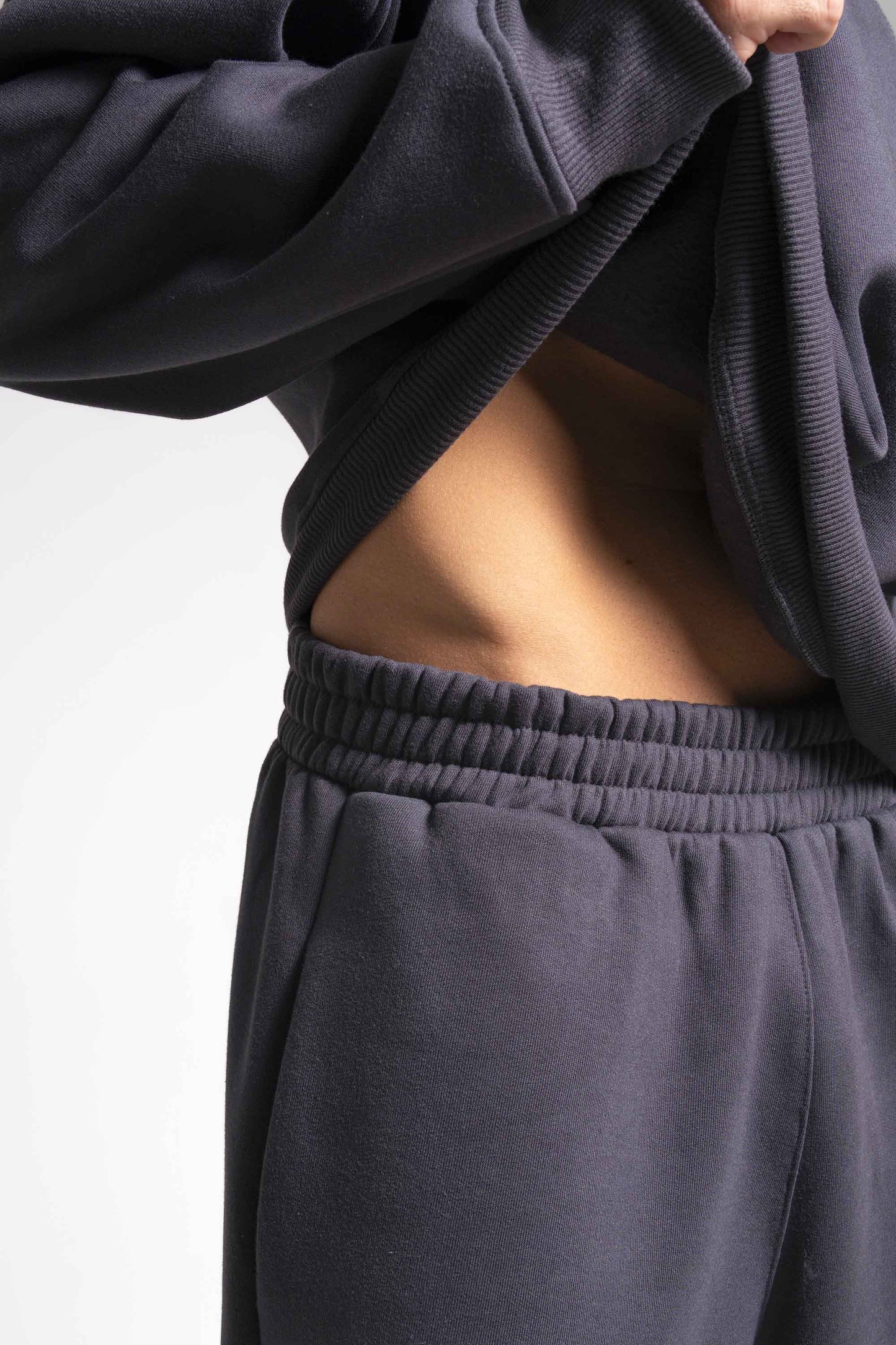 Conjunto moletom Heavy Boxy Oversized - chumbo
