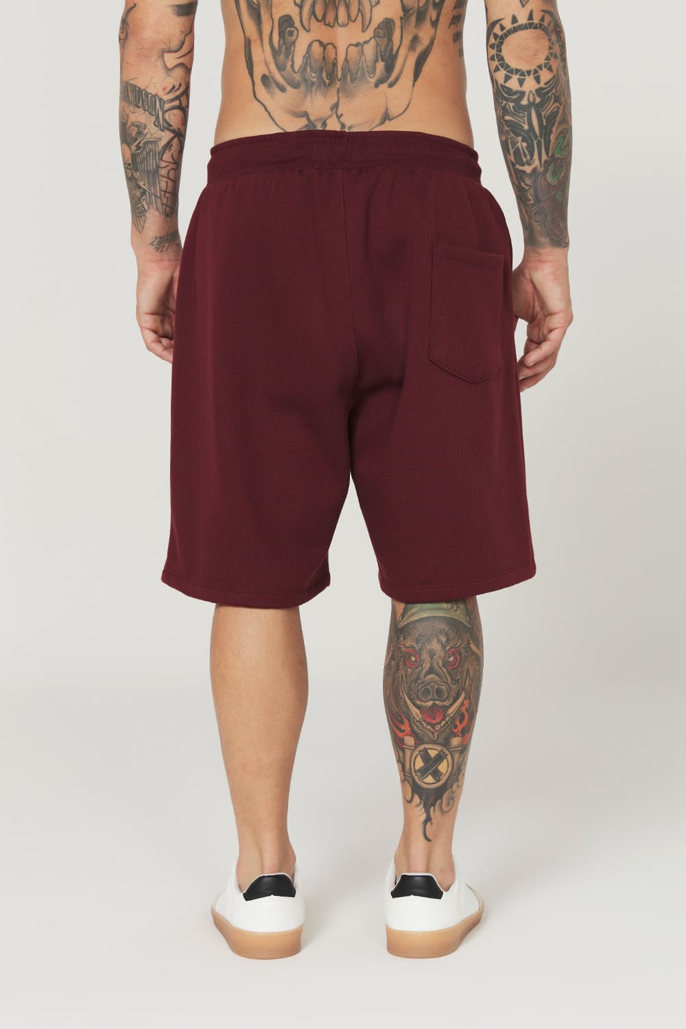 Bermuda Moletom Streetwear  - Bordô