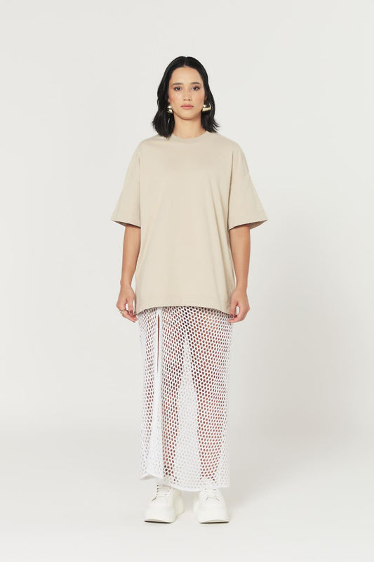 Camiseta Heavy Oversized - areia