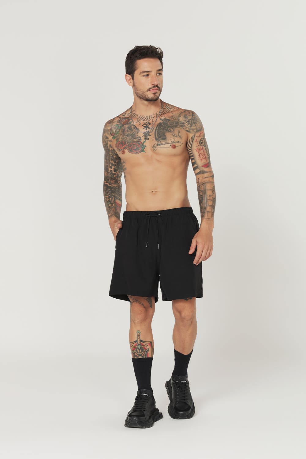 Shorts Tactel Masculino - Preto