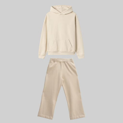 Conjunto moletom Heavy Boxy Oversized - creme