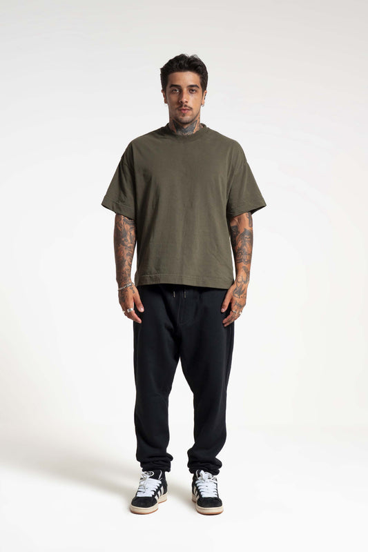 Camiseta heavy oversized boxy - verde quartzo
