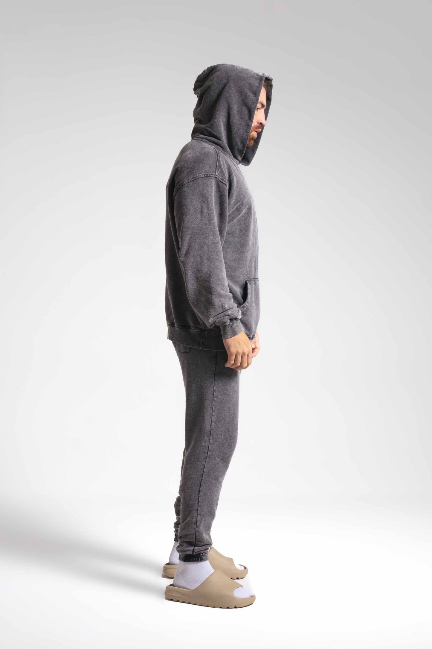 Conjunto Agasalho Moletinho Oversized - Preto Marmorizado