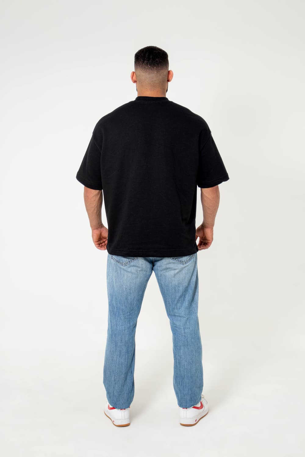 Camiseta Oversized Moletom - preto