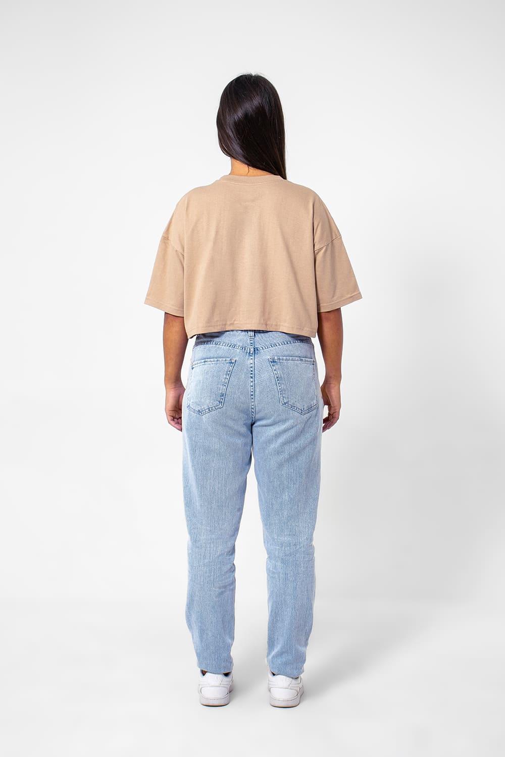 Cropped feminino basic streetwear - Bege