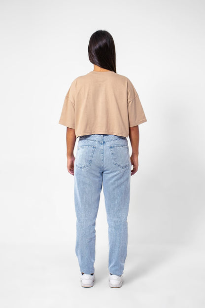Cropped feminino basic streetwear - Bege