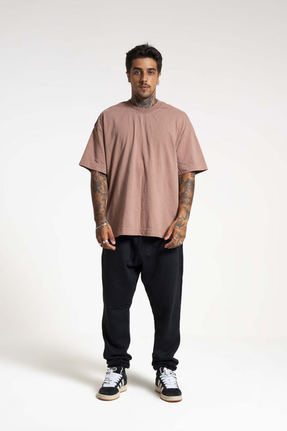 Camiseta Heavy oversized - mocha mousse